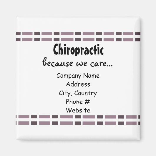 Lila Verknüpfungsdesign Magnet (Vorne)