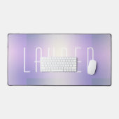 lila Verlauf moderner fett formatierter Monogramm Schreibtischunterlage (Tastatur & Maus)