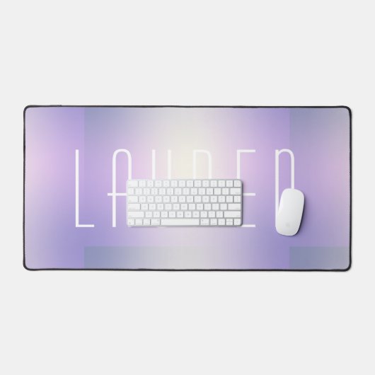 lila Verlauf moderner fett formatierter Monogramm Schreibtischunterlage (Tastatur & Maus)