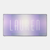 lila Verlauf moderner fett formatierter Monogramm Schreibtischunterlage (Vorderseite)