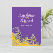 Lila Verlobung Einladung (Stehend Vorderseite)