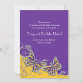 Lila Verlobung Einladung (Rückseite)