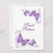 Lila Verlobung Einladung (Vorderseite)