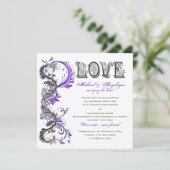Lila Verlobung Einladung (Stehend Vorderseite)