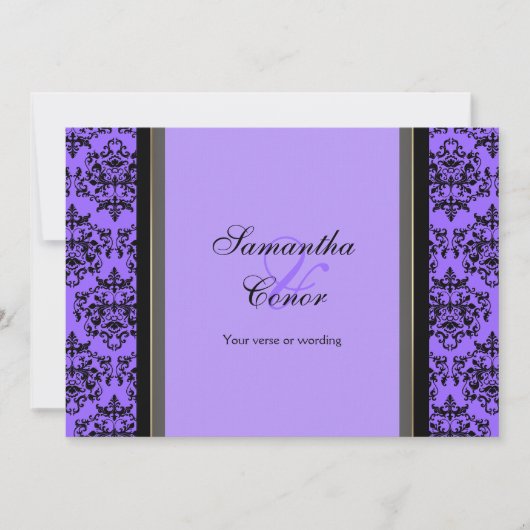 Lila Verlobung Einladung (Vorderseite)