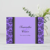 Lila Verlobung Einladung (Stehend Vorderseite)