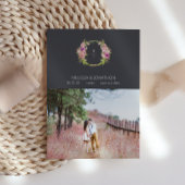 Lila Verlobung mit Holzkohle in Rosa Save The Date