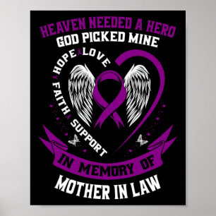 Lila Verlust meiner Mutter im Jura Poster