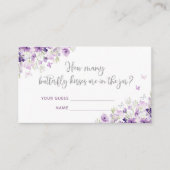 Lila Vermutung, wie viele Schmetterlingsküsse Begleitkarte (Vorderseite)