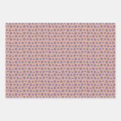 Lila Verpackungspapier mit Blumenmuster Geschenkpapier Set (Vorderseite 3)