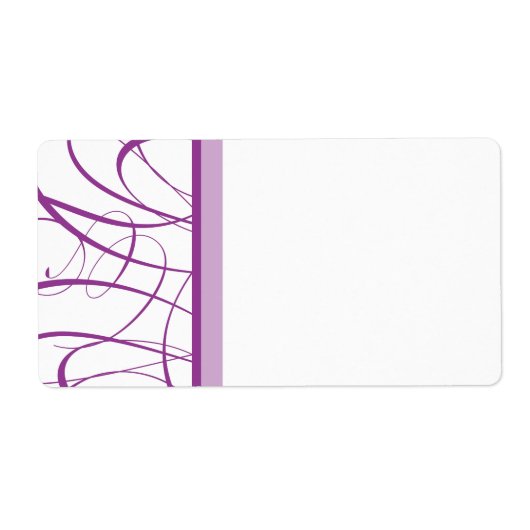 Lila Versandschild (Vorne)