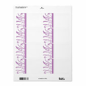 Lila Versandschild (Vorne)