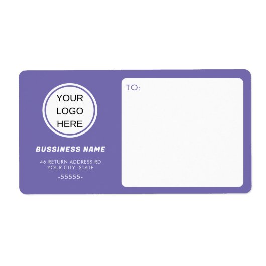 Lila Versendung moderner Logos für kleine Unterneh (Vorne)