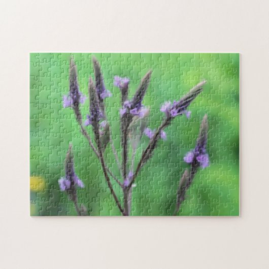 Lila Vervain Wildblume Foto Malerei Puzzle (Horizontal)