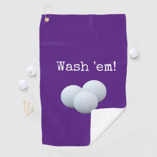 Lila verwöhnen Sie Ihre Golfbälle Golfhandtuch