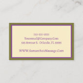 Lila verzaubern visitenkarte (Rückseite)