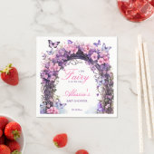 Lila verzauberte Gartenmärchendusche Serviette (Beispiel)