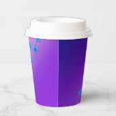 Lila verzauberte Schmetterlinge Pappbecher (Rechts)