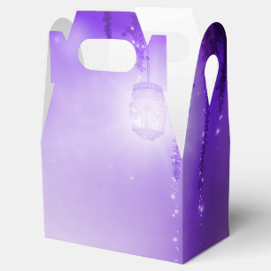 Lila verzauberte Wald-Fantasy-Hochzeitsgeschenk Geschenkschachtel
