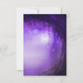 Lila verzauberter Fantasy Forest Dankeschön Karten (Rückseite)