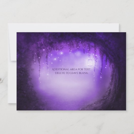 Lila verzauberter Waldbaum Fantasy Einladungen