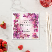 Lila Verzauberung Fuchsia: Wasserfarbe Serviette (Beispiel)