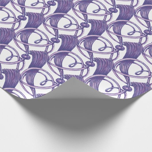Lila verziert. geschenkpapier (Ecke)