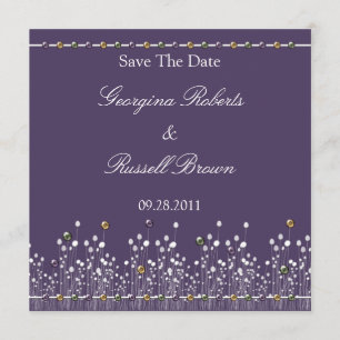 Lila verziert Save the Date