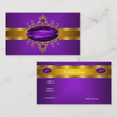 Lila Verzierter Jewel Royal Yellow Gold Rich 2 Visitenkarte (Vorne/Hinten)