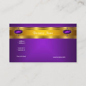 Lila Verzierter Jewel Royal Yellow Gold Rich 2 Visitenkarte (Rückseite)