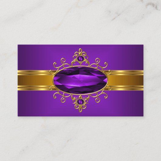 Lila Verzierter Jewel Royal Yellow Gold Rich 2 Visitenkarte (Vorderseite)