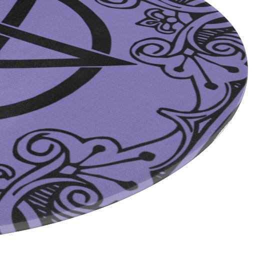 Lila Verziertes Pentagramm Altar Schneidebrett (Ecke)