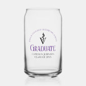 Lila veterinärmedizinischer Abschluss Personalisie Dosenglas (Vorderseite)