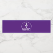 Lila Veterinary School Custom Graduation Wasserflaschenetikett (Einzelnes Label)