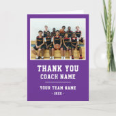 Lila Vielen Dank, dass Sie das Coach Card Team Nam Dankeskarte (Vorderseite)