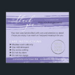 Lila Vielen Dank, dass Sie Tipps für die Pflege wa Flyer<br><div class="desc">Lila Vielen Dank,  dass Sie Tipps für die Pflege waschen Anleitung</div>