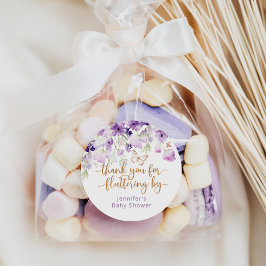 Lila vielen Dank für das Fluttering durch Runder Aufkleber