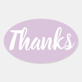 Lila vielen Dank für den einfachen Business-Aufkle Ovaler Aufkleber