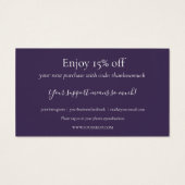 Lila vielen Dank für die Rabattkarte (Rückseite)