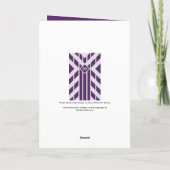 Lila Viereck-Streifen auf Grau-50. Geburtstag Karte (Rückseite)