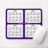 lila Vierjahreskalender 2026-2029 von Janz Mousepad (Mit Mouse)