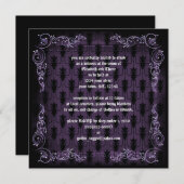 Lila Viktorianische Goth Print Einladung (Vorne/Hinten)