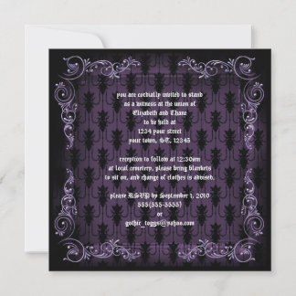 Lila Viktorianische Goth Print Einladung