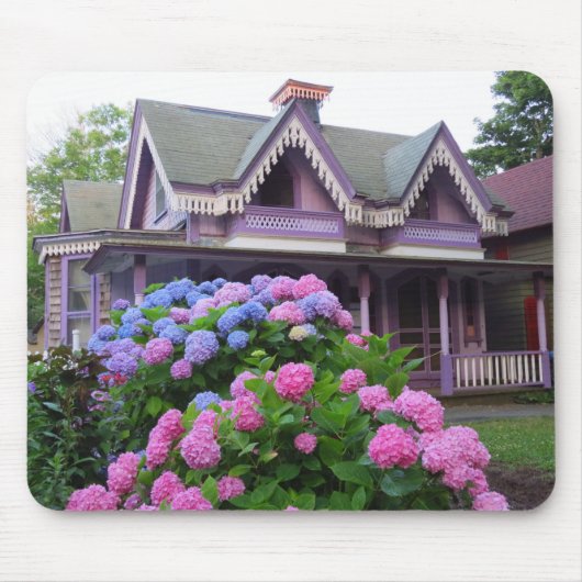 Lila Viktorianische Hütte - Martha's Vineyard Mousepad (Vorne)