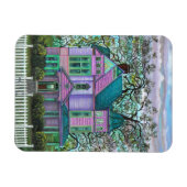 Lila Viktorianische Pumpkins Wagon Fall Trees Magnet (Horizontal)