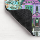 Lila Viktorianische Pumpkins Wagon Fall Trees Mousepad (Ecke)