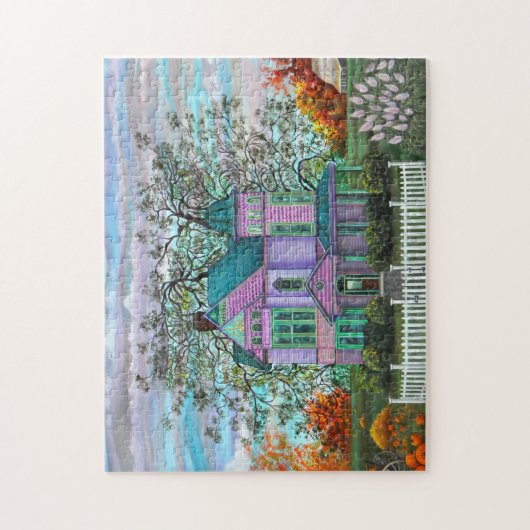 Lila viktorianische puzzle (Vertikal)