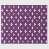 Lila Viktorianischer Fleur de Lys Geschenkpapier (Flach)