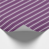 Lila viktorianischer Streifen Geschenkpapier (Ecke)