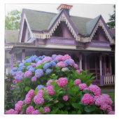 Lila viktorianisches Cottage - Martha's Vineyard Fliese (Vorderseite)